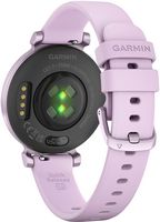 Garmin - Lily 2 Smartwatch 34 mm Anodized Aluminum - Metallic Lilac with Lilac Silicone Band - Back View