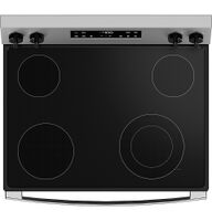 GE - 30 in. Wide 4 Elements 5.3 Cu. Ft. Freestanding Electric Range with Steam Cleaning and Radia... - Back View