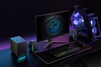 Edifier - G1500 MAX 2.1 Bluetooth Gaming Speakers with RGB Lighting (3-Piece) - Black - Back View