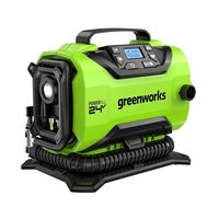 Greenworks - 24V Cordless Tire Change 3 Piece Combo Kit with 4.0Ah Battery & Charger - Green - Back View