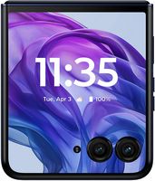 Motorola - razr+ 2024 256GB (Unlocked) - Midnight Blue - Back View