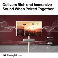 LG - StanbyME Wireless Speaker - White - Back View