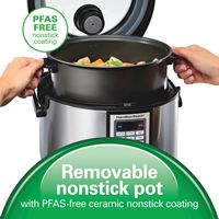 Hamilton Beach - 4.5 Quart Digital Multi Cooker - Stainless Steel - Back View
