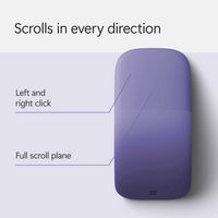 Microsoft - Surface Arc Bluetooth BlueTrack Ambidextrous Mouse - Wireless - Violet - Back View