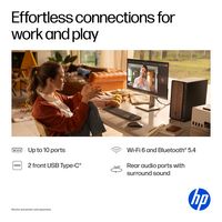 HP - OmniDesk Desktop - Intel Core Ultra 5 - 16GB DDR5 Memory - 1TB SSD - Dark Wood - Back View
