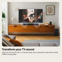 LG - 2.1-Channel S35A Soundbar with Wireless Subwoofer, Dolby Audio and WOW Orchestra - Black - Back View