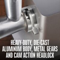 Weston - #12 Heavy-Duty Electric Grinder - Silver - Back View