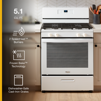 Whirlpool - 5.1 Cu. Ft. Freestanding Gas Range with Broiler Drawer - White - Back View