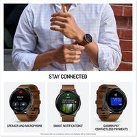 Garmin - Venu 4 GPS Smartwatch 45 mm Fiber-reinforced polymer - Slate - (2025) - Back View