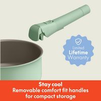 Bella - Fits-anywhere Kitchenware: 8-Piece Ceramic Nonstick Cookware Set with Removable Handles -... - Back View