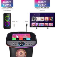 Singing Machine - Platinum Plus Wi-Fi Karaoke System, Music Streaming Apps, Bluetooth, 22 Voice E... - Back View
