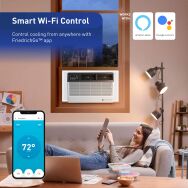 Friedrich - 12,000 BTU 550 Sq Ft Window Air Conditioner with Slide Out Chassis with Remote - White - Back View