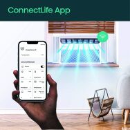 Hisense - 14,000 BTU Window Air Conditioner with ConnectLife App 700 Sq. Ft - White - Back View