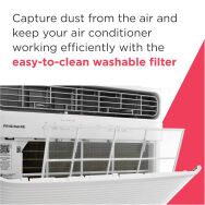 Frigidaire - 12,000 BTU 550 Sq. Ft. Smart Window Air Conditioner with Remote - White - Back View