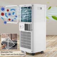 Costway 5000 BTU Portable Air Conditioner Cools up to 230 sq.ft 3-in-1 Air Cooler w/Dehumidifier ... - Back View