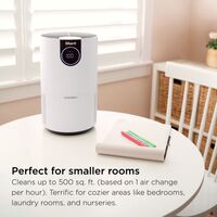 Shark - Air Purifier with Nanoseal HEPA, Cleansense IQ, Odor Lock, Cleans up to 500 sq. ft - White - Back View