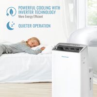 Keystone - 14,000 BTU ASHRAE/12,000 BTU DOE Portable Inverter Air Conditioner with Remote Control... - Back View
