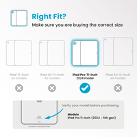 Speck - Balance Folio Case for Apple iPad Pro 11” (latest model/M5/M4) - Black/White - Back View