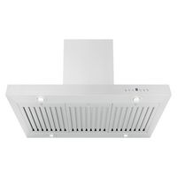 ZLINE - 42 inches - Externally Vented - Island Range Hood - Stainless steel - Back View