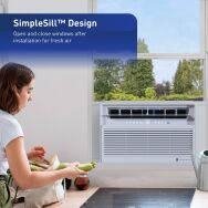 Friedrich - Energy Star 15,000 BTU 700 Sq Ft Window Air Conditioner with Remote - White - Back View