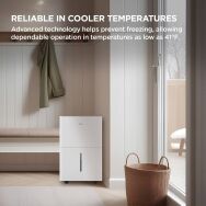 TCL - 50 Pint 4500 Sq. Ft. 7.5 Quart Portable Dehumidifier, ENERGY STAR Certified, Quiet Operatio... - Back View