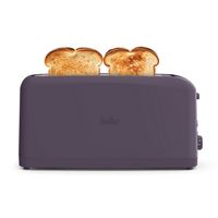 Bella - Fits-anywhere Kitchenware: 4-Slice Slim Toaster - Plum - Back View