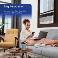 Friedrich - Chill Premier 8,000 BTU 350 Sq Ft Smart Window Air Conditioner with Heater with Remot... - Back View