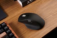 Keychron - M6 Ergonomic Wired & Wireless Laser Mouse w/ Macro Button & Fast-Scrolling Metal Wheel... - Back View