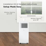 TCL - 150 Sq. Ft. 5,100 BTU SACC Smart Portable Air Conditioner - White - Back View