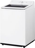 LG - 5.0 Cu. Ft. High-Efficiency Smart Top Load Washer with Easy Unload - Alpine White - Back View