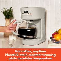 Bella - 12-Cup Programmable Coffee Maker - Oatmilk - Back View