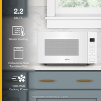 Whirlpool - 2.2 Cu. Ft. Countertop Microwave with Sensor Cooking - Stainless Steel - Back View