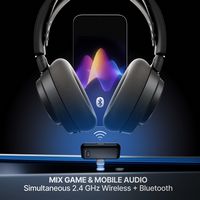 SteelSeries - Arctis Nova 7P Gen 2 Wireless Over-The-Ear Multi Gaming Headset for PS4, PS5, Switc... - Back View