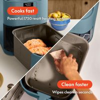 Bella - Fits-anywhere Kitchenware: 6-qt. Slim Air Fryer - Surf - Back View