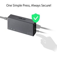 ASUS - MA-25 2.5Gbps Ethernet over Coax Adapter MoCA (1-pack) - Black - Back View