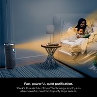 Shark - 3-in-1 Clean Sense Air Purifier, Heater & Fan, HEPA Filter, 500 Sq Ft Coverage - Black - Back View