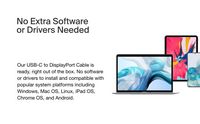 Belkin - USB-C to DisplayPort 1.4 Cable 6.6ft, 8K@60Hz or 4K@144HZ - BLACK - Back View