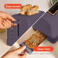 Bella - 2-Slice Toaster - Plum - Back View