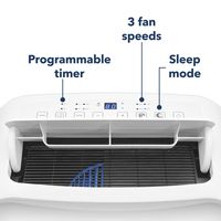 Insignia™ - 250 Sq. Ft. 6,000 BTU Portable Air Conditioner - White - Back View