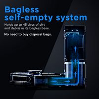 Shark - Matrix Self Empty Robot Vacuum with Bagless, 45-Day Capacity Base, Self-Cleaning Brushrol... - Back View