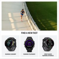 Garmin - Forerunner 970 GPS Smartwatch 47 mm Titanium - Carbon Gray DLC Titanium - Back View