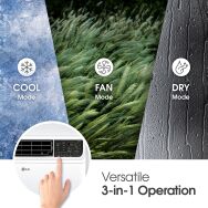 LG - 14,000 BTU DUAL Inverter Smart Wi-Fi Enabled Window Air Conditioner - White - Back View