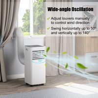 Costway 6000 BTU Portable Air Conditioner Cools up to 350 sq.ft 3-in-1 Air Cooler w/Dehumidifier ... - Back View