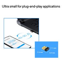 ASUS - USB-BT500 Bluetooth 5.0 Adapter - Black - Back View