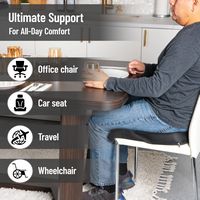 Mind Reader - Office Chair Cushion, Ergonomic, Orthopedic, Portable, Car Seat, Memory Foam, 18