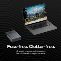 Seagate - Seagate One Touch Desktop HDD 8 TB - Space Gray - Back View