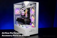 iBUYPOWER - Element Gaming Desktop PC - AMD Ryzen 7 8700F, NVIDIA GeForce RTX 5060 8GB, 16GB DDR5... - Back View