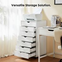 Bestier - Storage Cabinet 7 Drawers 18.7 in.W Dressers with Wheels Mobile Organizer Drawers for O... - Back View