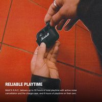 Marshall - Motif II A.N.C. True Wireless Active Noise Cancelling Bluetooth Earbuds with Transpare... - Back View