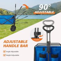 Bestier - CollapsibleWagon Cart ,330 lbs Quantity Portable Utility Wagon with Adjustable Handbar ... - Back View